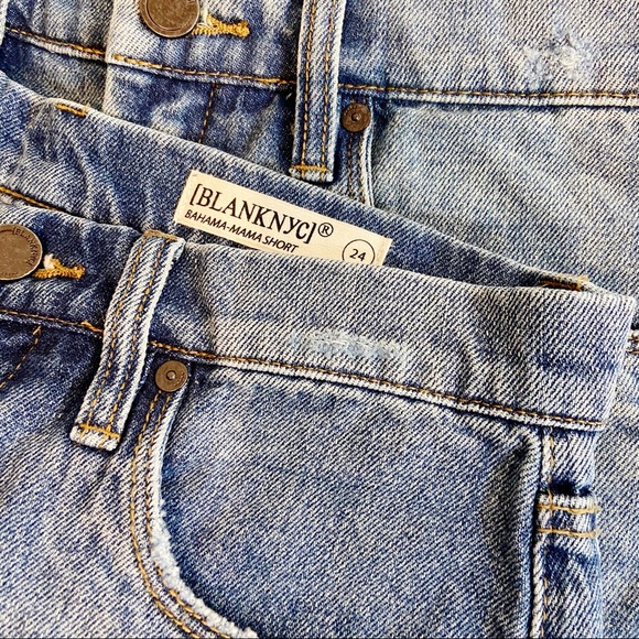 Blank NYC distressed denim jean shorts - Picture 5 of 6